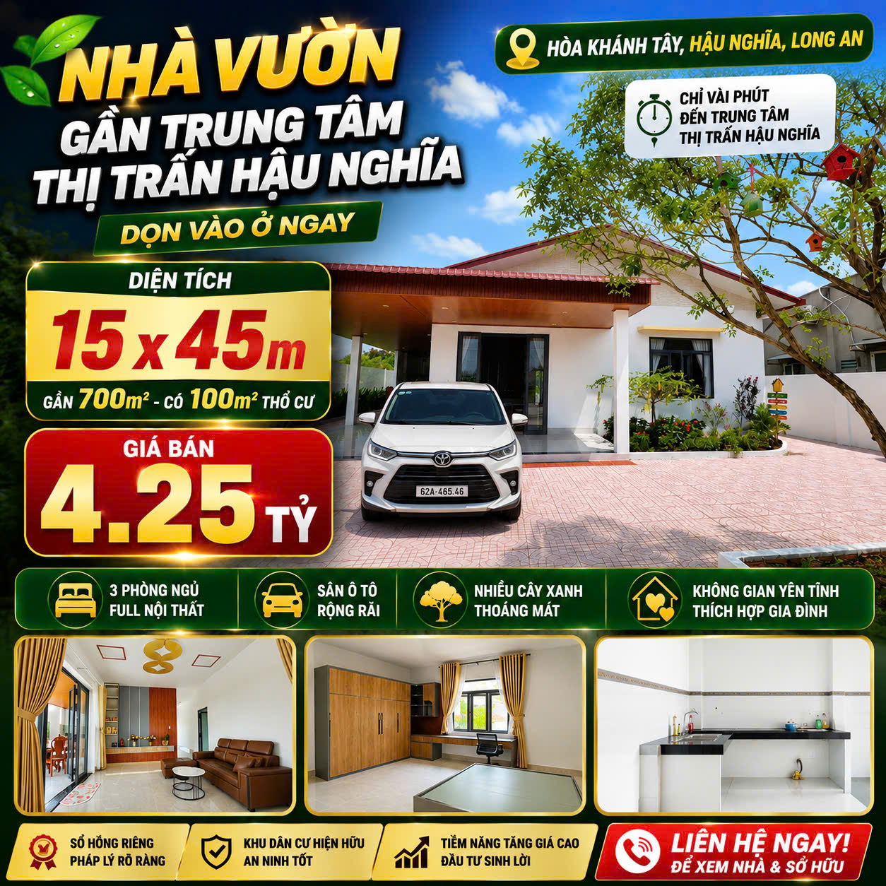 🔥 GIẢM SÂU – NHÀ VƯỜN HOMESTAY HÒA KHÁNH TÂY – CHỈ 4,25 TỶ 🔥