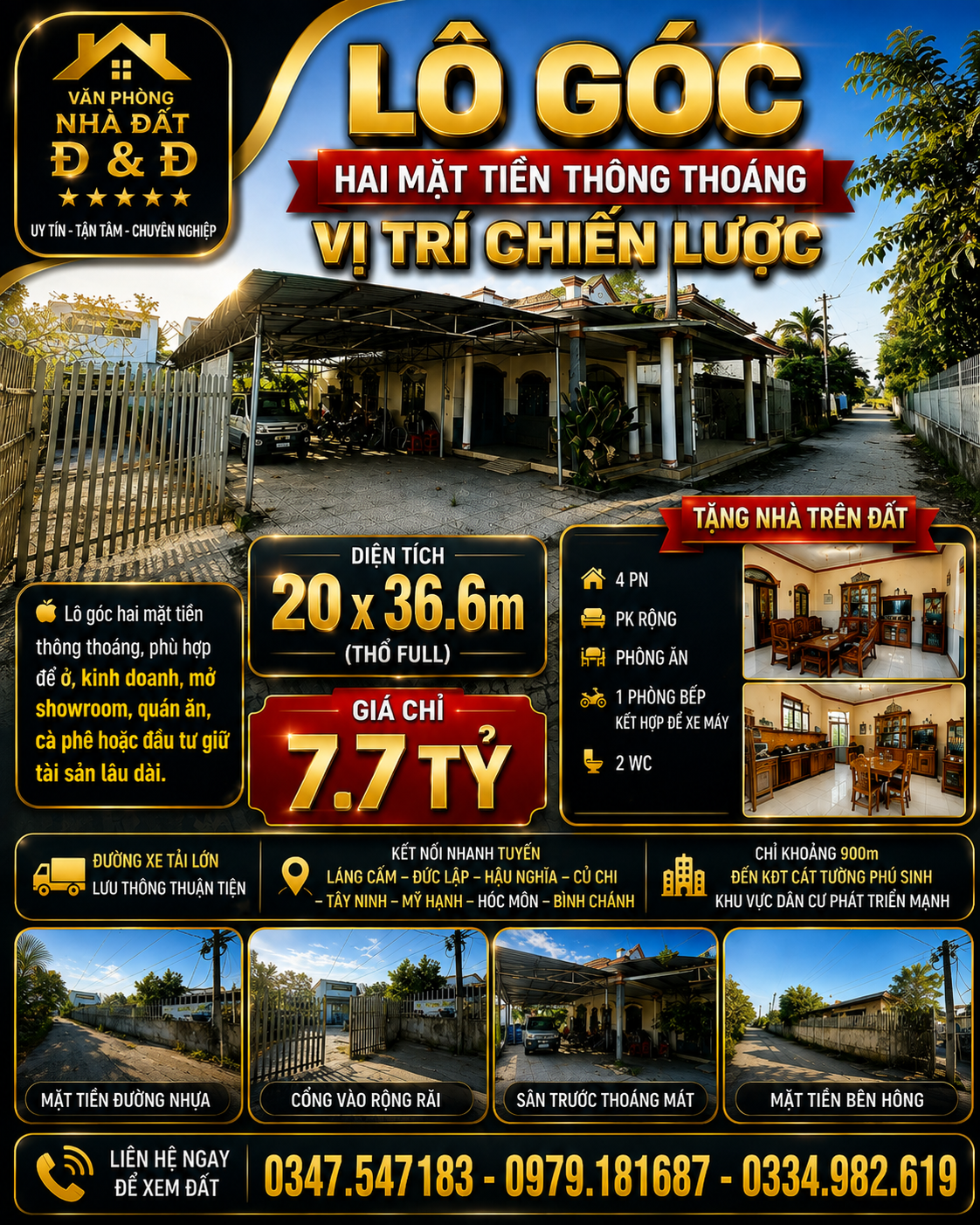 🔥 HÀNG HIẾM ĐỨC HÒA – LÔ GÓC 2 MẶT TIỀN, TẶNG NHÀ TRÊN ĐẤT 🔥