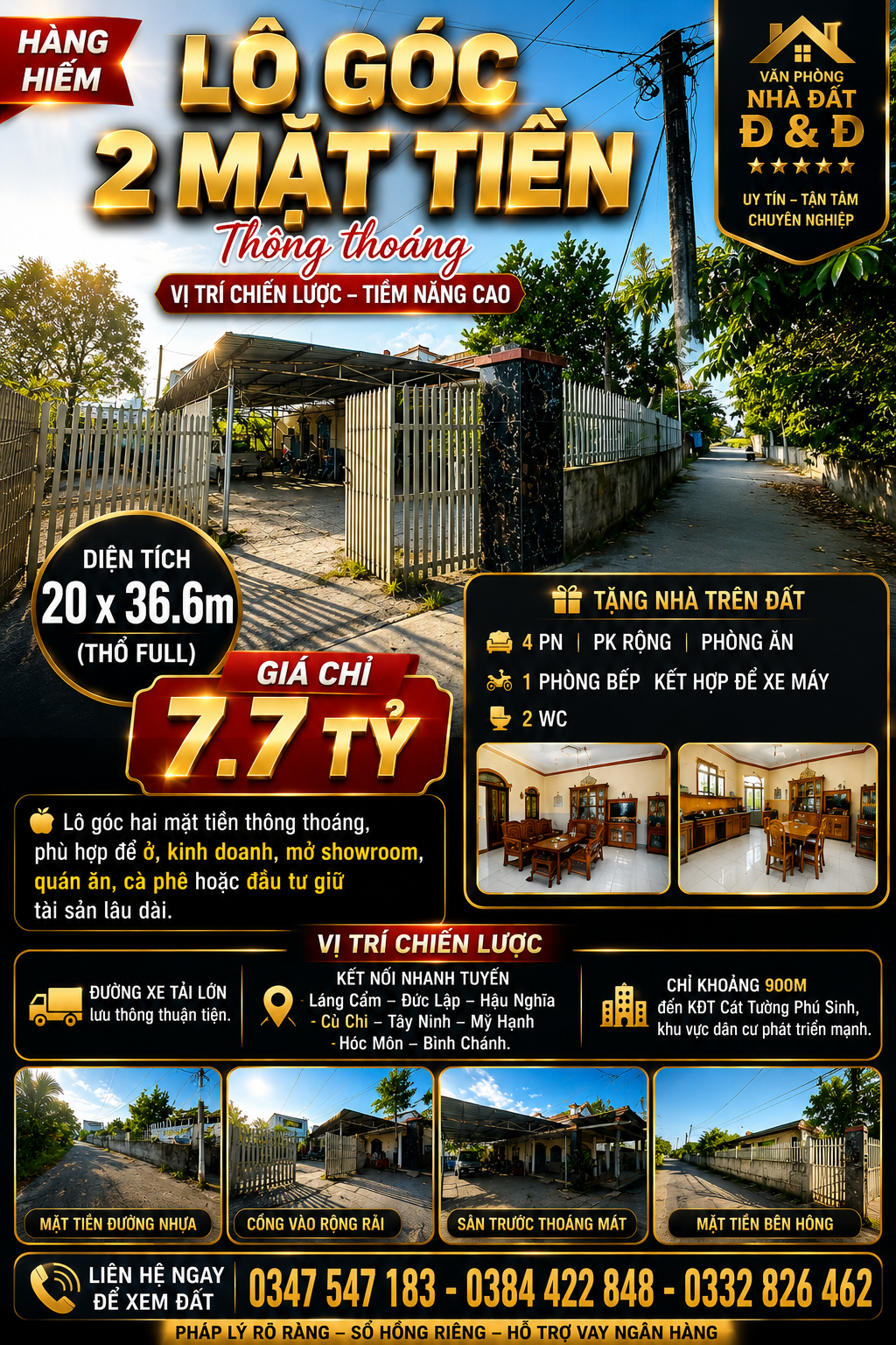 🔥 HÀNG HIẾM ĐỨC HÒA – LÔ GÓC 2 MẶT TIỀN, TẶNG NHÀ TRÊN ĐẤT 🔥