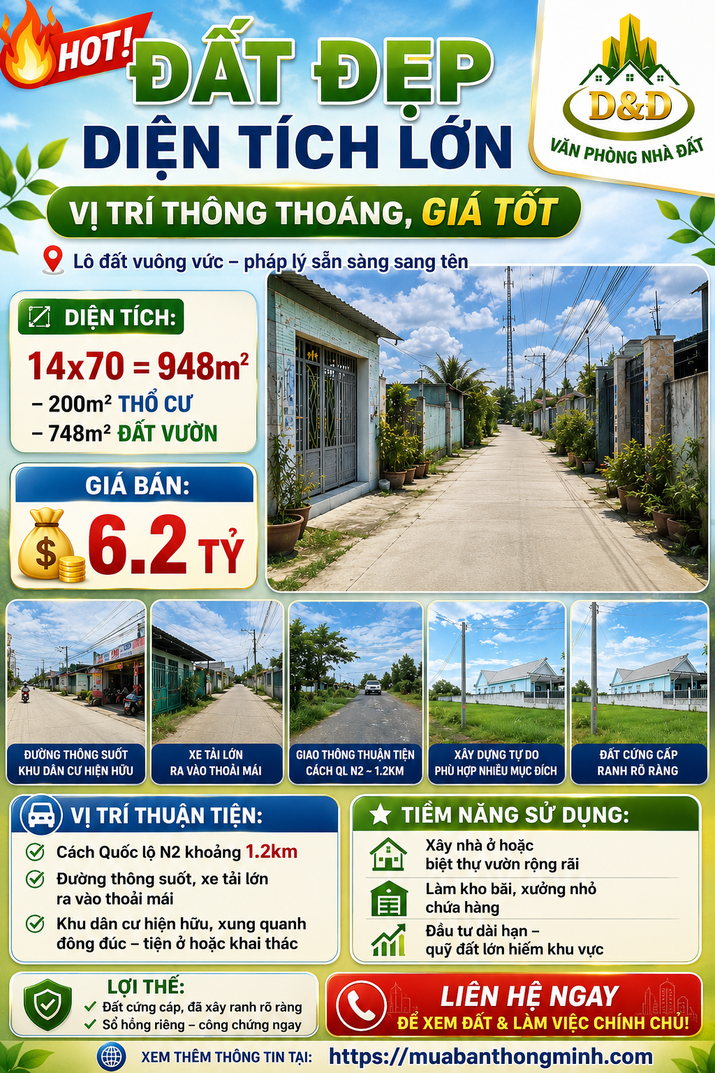 🔥 ĐẤT ĐẸP DIỆN TÍCH LỚN – GIÁ TỐT, ĐẦU TƯ LÂU DÀI 🔥
