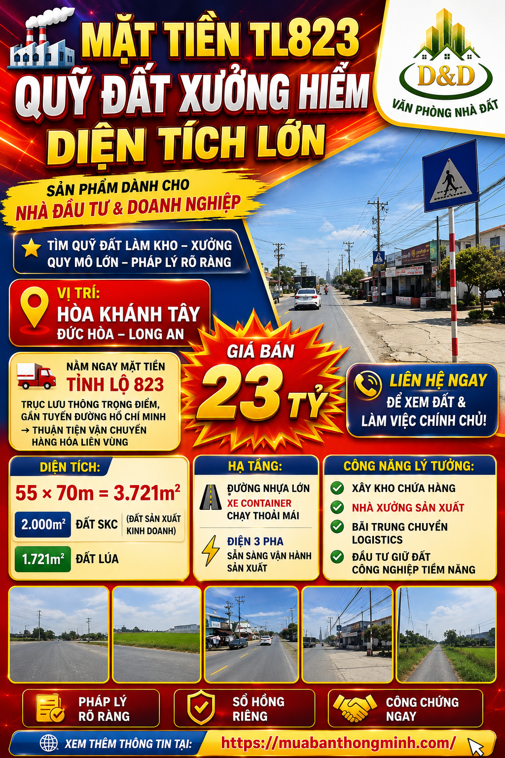 🔥 MẶT TIỀN TL823 – QUỸ ĐẤT XƯỞNG HIẾM – DIỆN TÍCH LỚN 🔥